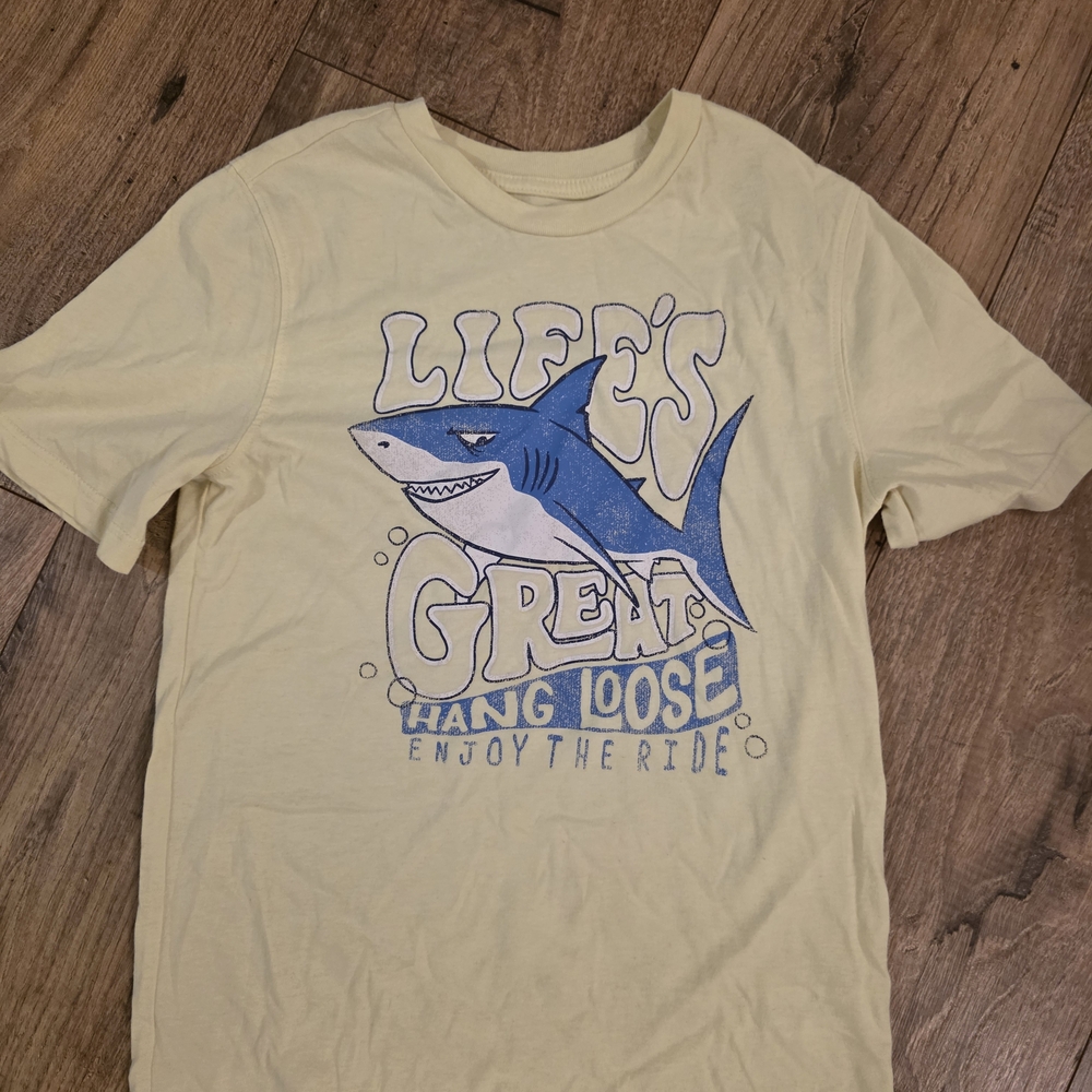 Kids Yellow Shark Graphic Tee
